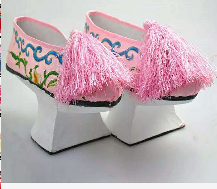 粉色格格鞋子-30